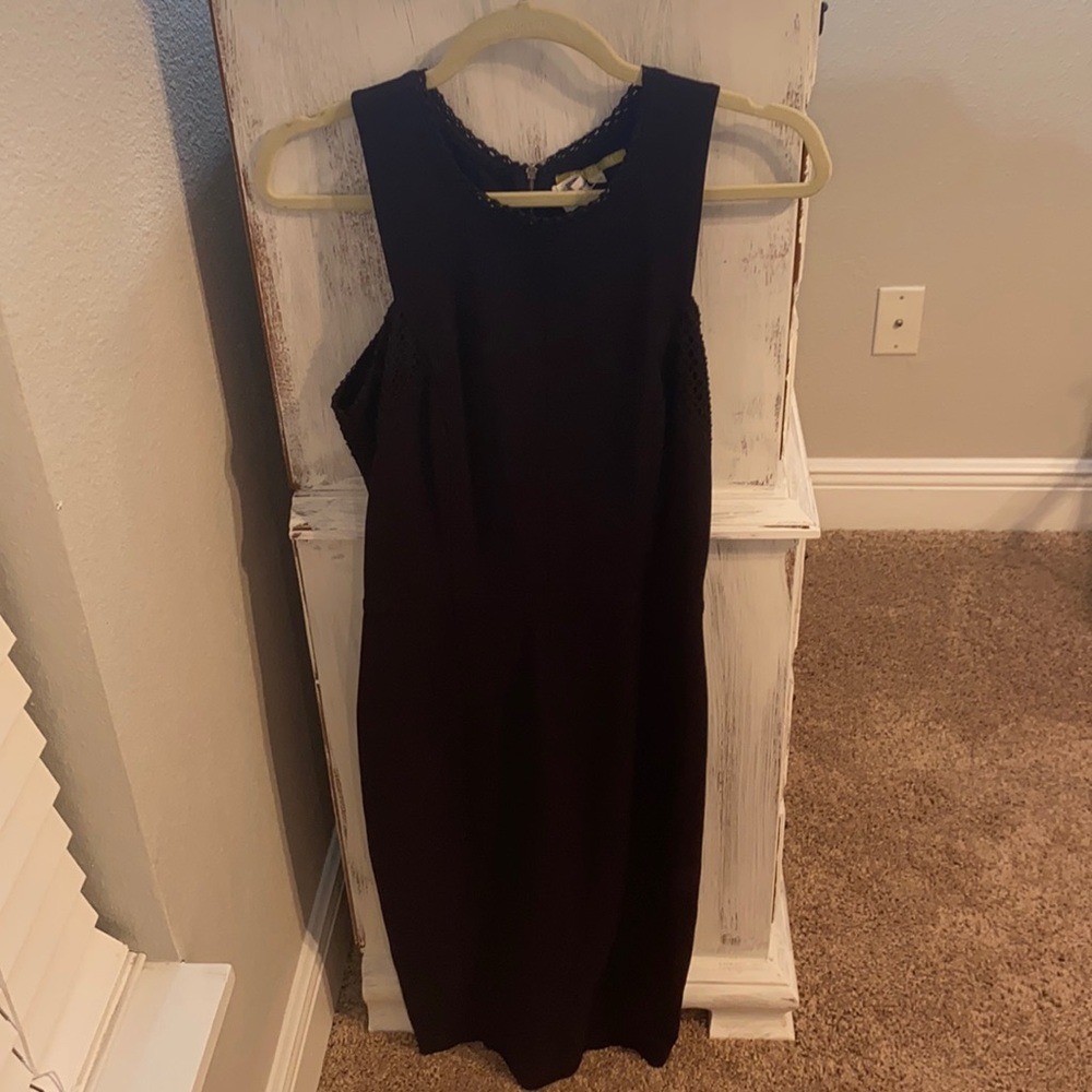 Gianni Bini Black Midi Sheath Dress